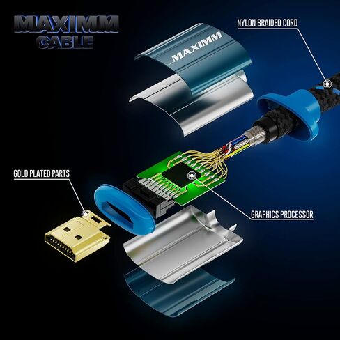 كابل تمديد HDMI ذكر إلى أنثى يدعم بروتوكول HDCP عالي السرعة لكابل HDMI، ARC، ثلاثي الأبعاد، دقة فيديو 1080p إلى 2160p، عرض النطاق الترددي يصل إلى 50 جيجابت في الثانية (0.6 قدم، عبوتان) in Saudi Arabia