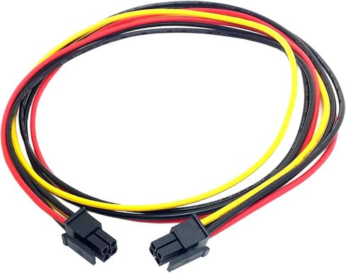 cablecc DC Power 5.5 x 2.1mm / 2.5mm Male to 5.5 2.1/2.5mm Male Plug Cable Right Angled 90 Degree 60cm 24AWG in Saudi Arabia