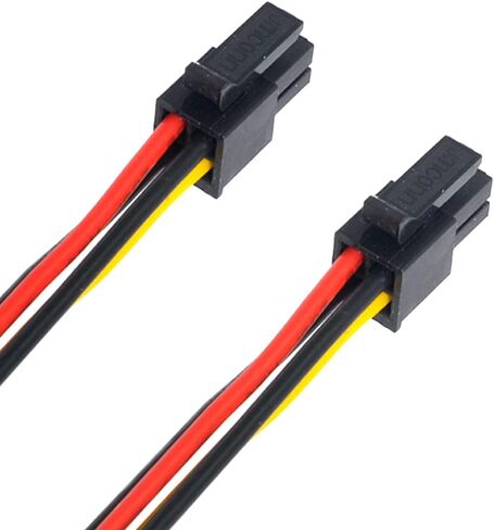 cablecc DC Power 5.5 x 2.1mm / 2.5mm Male to 5.5 2.1/2.5mm Male Plug Cable Right Angled 90 Degree 60cm 24AWG in Saudi Arabia