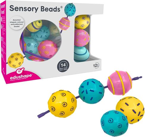 Edushape Flexi Baby Connects - Large Textured Solid Color Pop Beads for Toddlers 1-3, 2-4, 4-6 Years and Up – Snap Beads Connecting Toys for Baby Enhances Motor Skills, Tactile Senses for Kids in Saudi Arabia