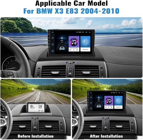 1G + 32G لسيارة BMW X3 E83 2004-2010 راديو ستيريو للسيارة أندرويد 9 بوصة HD شاشة تعمل باللمس راديو سيارة بلوتوث مع ملاحة GPS واي فاي FM RDS جهاز استقبال الصوت يدعم وحدة وصلة المرآة مع كاميرا احتياطية in Saudi Arabia