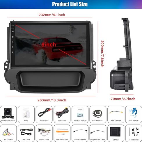 [2+64G] ستيريو سيارة Android 13 لسيارة شيفروليه تشيفي ماليبو 2009-2014 مع Carplay اللاسلكي وAndroid Auto، راديو سيارة بشاشة تعمل باللمس 9 بوصة مع نظام تحديد المواقع واي فاي بلوتوث FM/RDS راديو SWC ثنائي USB HiFi + كاميرا احتياطية in Saudi Arabia