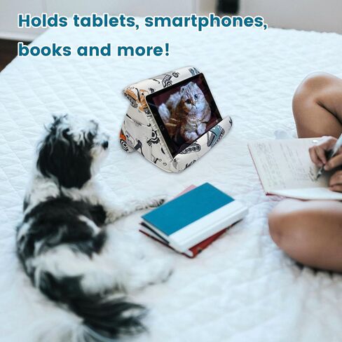 حامل إسفنجي للوسادة اللوحية مع مقبض، حامل iPad مع 3 زوايا عرض، حامل تابلت ناعم، مناسب للأجهزة اللوحية وأجهزة القراءة الإلكترونية والكتب (قوس قزح) in Saudi Arabia