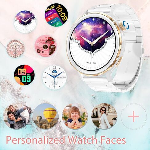 Smart Watches for Women Android iPhone Compatible Round Face2023 Small Phone Wrist Watch Fitness Tracker Waterproof for Ladies Men with Sleep Heart Rate Blood Pressure Oxygen Monitor in Saudi Arabia