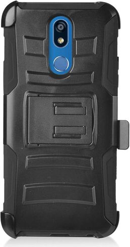 Z-GEN - Compatible with LG K40, Harmony 3, Xpression Plus 2 (2019) LM-X420, LG Solo LTE L423DL - PU Flip Wallet Phone Case - CT5 Carbonfiberblack in Saudi Arabia