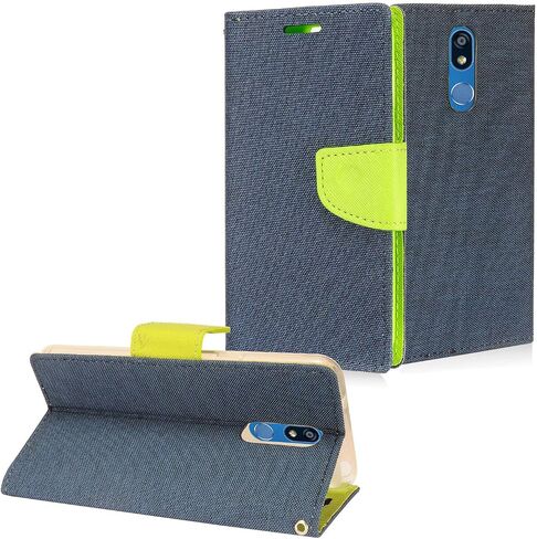 Z-GEN - Compatible with LG K40, Harmony 3, Xpression Plus 2 (2019) LM-X420, LG Solo LTE L423DL - PU Flip Wallet Phone Case - CT5 Carbonfiberblack in Saudi Arabia