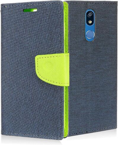Z-GEN - Compatible with LG K40, Harmony 3, Xpression Plus 2 (2019) LM-X420, LG Solo LTE L423DL - PU Flip Wallet Phone Case - CT5 Carbonfiberblack in Saudi Arabia