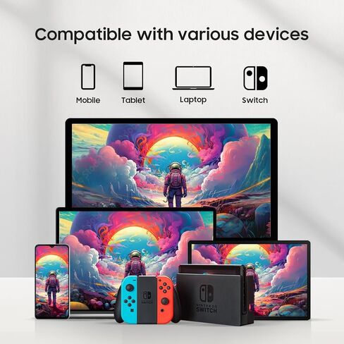 شاشة OLED 13.3 بوصة 1080 بكسل لاسلكية محمولة FHD DCI-P3 100%، 0.2 مللي ثانية، 700000:1، شاشة تعمل باللمس، مكبرات صوت ستريو رباعية، USB من النوع C، شاشة خارجية لمفتاح الهاتف الذكي للكمبيوتر المحمول مع بطارية 7000 مللي أمبير في الساعة in Saudi Arabia