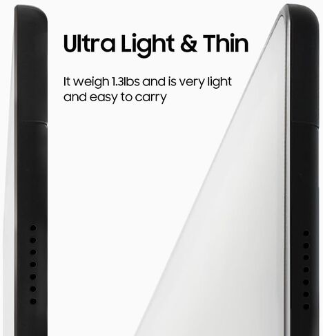 شاشة OLED 13.3 بوصة 1080 بكسل لاسلكية محمولة FHD DCI-P3 100%، 0.2 مللي ثانية، 700000:1، شاشة تعمل باللمس، مكبرات صوت ستريو رباعية، USB من النوع C، شاشة خارجية لمفتاح الهاتف الذكي للكمبيوتر المحمول مع بطارية 7000 مللي أمبير في الساعة in Saudi Arabia