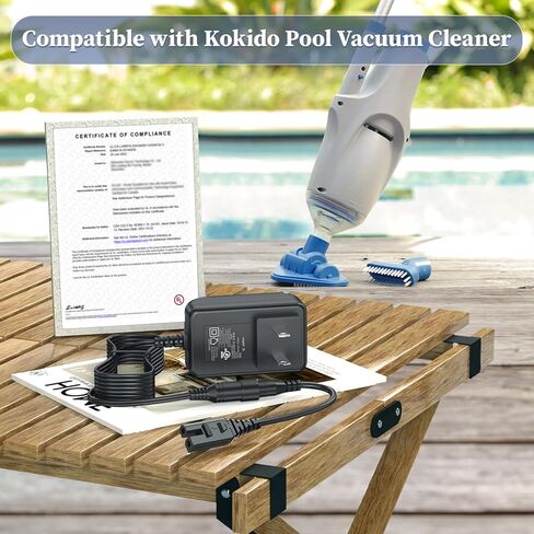 5V Charger for Kokido Xtrovac 110 100 200 Telsa 5 Rechargeable Handheld Pool Vacuum Power Cord for EV01 EV05 EV18 EV05CBX Pool Hot Tub Vacuum AC Adapter Power Supply in Saudi Arabia