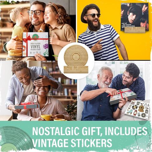 Now Playing Vinyl Record Stand Wall Mount w/Adhesive Hook & Stickers - Bamboo Tabletop Now Playing Record Stand - Holds up to 5 Records - Durable Now Playing Vinyl Record Wall Mount - Vinyl Wall Mount in Saudi Arabia