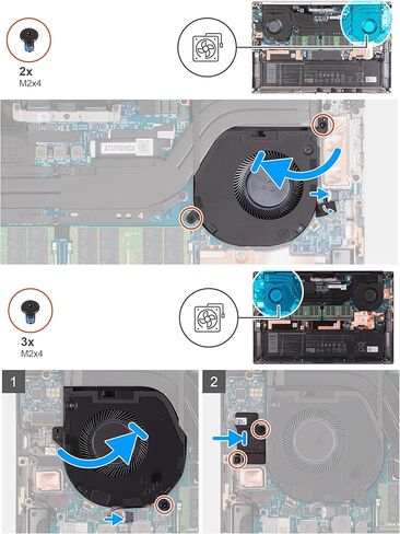 Deal4GO مروحة تبريد وحدة المعالجة المركزية FK50V 0FK50V مع مروحة رسومات GPU CN1MT 0CN1MT بديلة لـ Dell XPS 15 9510 9500 Precision 5560 5550 in Saudi Arabia