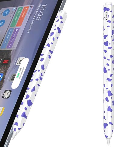 Cow Print Pencil Case for Apple Pencil Pro/Apple Pencil 2nd Generation Case, Comfortable Grip, Side Thin Silicone Sleeve, Support Magnetic Attachment. (Black) in Saudi Arabia