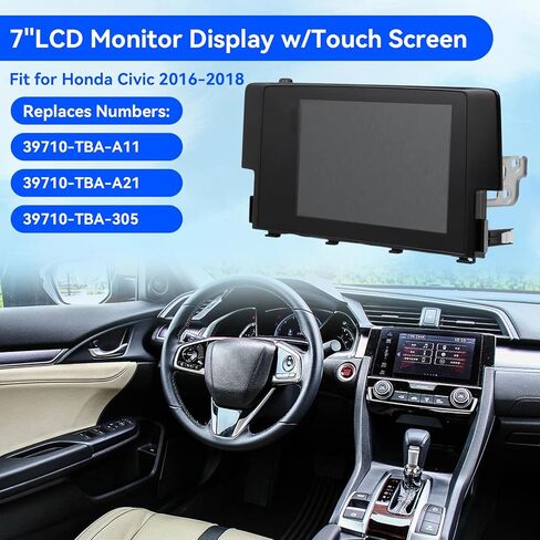 7 ''شاشة الملاحة LCD تعمل باللمس راديو ل 10th الجنرال هوندا سيفيك 2016 2017 2018 39710-TBA-305 39710-TBA-A11 39710-TBA-A21 in Kuwait