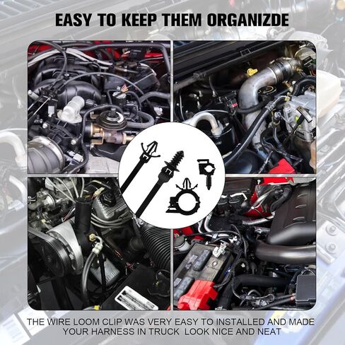 150 قطعة من مشابك توجيه نول سلك السيارة، ربطة عنق بسحاب لكابل التثبيت بالدفع، مشبك تثبيت الدفع التلقائي، دبوس دفع من النايلون عالي التحمل، 3 أربطة كابل تثبيت بالدفع بأحجام مختلفة، استبدال لـ GM 12040984 in Kuwait