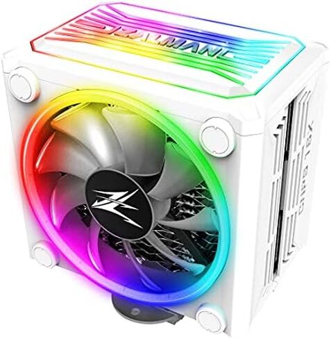 Zalman CNPS16X CPU Cooler w/Real aRGB 120mm Fans, Addressable RGB Top Cover, Corrugated Heatsink, 4 Heat Pipes, 180W TDP for Intel & AMD CNPS16X (White) in Saudi Arabia