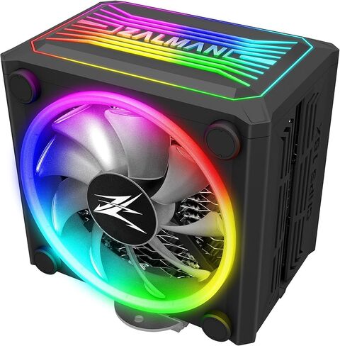 مبرد وحدة المعالجة المركزية Zalman CNPS16X مع مراوح Real aRGB 120 مم، غطاء علوي RGB قابل للتحكم، مبدد حرارة مموج، 4 أنابيب حرارية، 180 وات TDP لـ Intel وAMD CNPS16X (أبيض) in Kuwait
