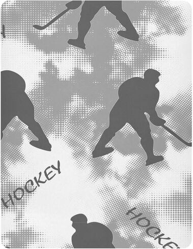 Pfrewn Crib Sheets for Boys Girls Hockey Player Pattern Fitted Crib Sheet Fits Standard Crib Mattress Pads Stretch Soft Toddler Baby Sheet, 52x28x9IN in Saudi Arabia