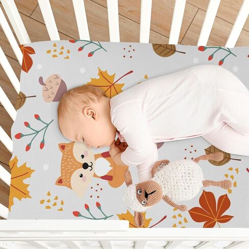 Pfrewn Crib Sheets for Boys Girls Hockey Player Pattern Fitted Crib Sheet Fits Standard Crib Mattress Pads Stretch Soft Toddler Baby Sheet, 52x28x9IN in Saudi Arabia
