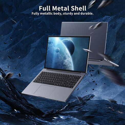 Laptop Computer, Quad-Core N95 Processor(Up to 3.4GHz), 16GB DDR4 512GB SSD, 16“ Laptop with Fingerprint Reader, Full Function Type-C, Metal Shell, 180° Open Angle, 5GWi-Fi, BT4.2 in Saudi Arabia