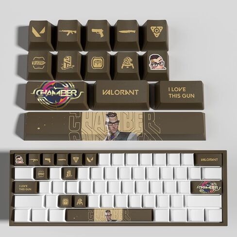 Valorant Custom Keycaps OEM Profile 14keys PBT Dye Sub Keycap مجموعة للوحات المفاتيح الميكانيكية، ملحقات ألعاب هدايا Valorant للاعبين (رينا) in Saudi Arabia