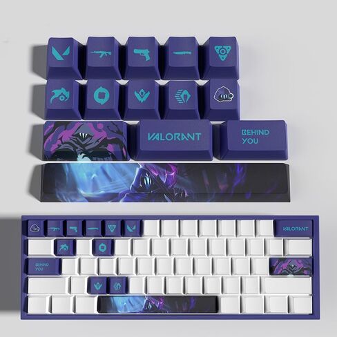 Valorant Custom Keycaps OEM Profile 14keys PBT Dye Sub Keycap مجموعة للوحات المفاتيح الميكانيكية، ملحقات ألعاب هدايا Valorant للاعبين (رينا) in Saudi Arabia
