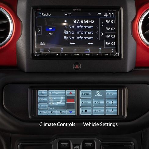 SCOSCHE ITCCR05B مجموعة أدوات تثبيت ستيريو السيارة المدمجة التي تعمل باللمس لسيارة 2018-Up Jeep Wrangler JL و2019-Up Jeep Gladiator JT in Saudi Arabia