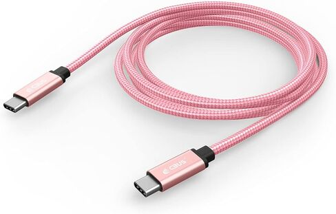 CBUS 10ft Heavy-Duty Braided USB C to C Fast Charging Cable Compatible with iPhone 15/Pro/Max/Plus, iPad Pro/Air, Samsung S24/S23/S22/S21 Ultra, Motorola, Pixel, TCL - USB Type C Cord (Pink Rose Gold) in Kuwait