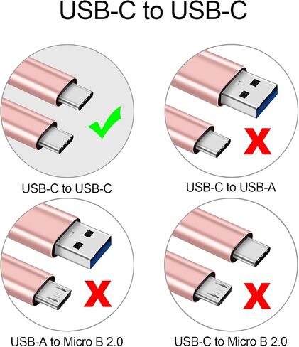 CBUS 10ft Heavy-Duty Braided USB C to C Fast Charging Cable Compatible with iPhone 15/Pro/Max/Plus, iPad Pro/Air, Samsung S24/S23/S22/S21 Ultra, Motorola, Pixel, TCL - USB Type C Cord (Pink Rose Gold) in Kuwait
