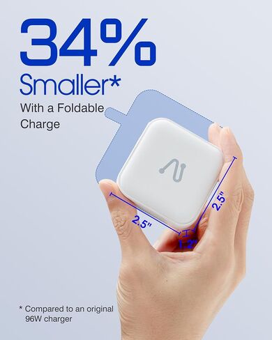 100W USB C Charger, 4-Port GaN PD PPS Fast USB Wall Charger Block, Portable Foldable Multiple Ports Power Adapter for Macbook, Laptop, iPad, iPhone, Samsung, and More-White in Saudi Arabia