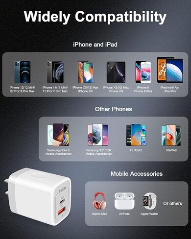 New iPhone Charger Block, USB C Wall Charger, 20W PD Type C Brick Fast Charge for iPhone 11 12 13 14 Pro Max SE 10 X XS 8 Plus, Plug USB Power Supply Adapter USBC Charging Cube High-Speed USB-C Box in Saudi Arabia