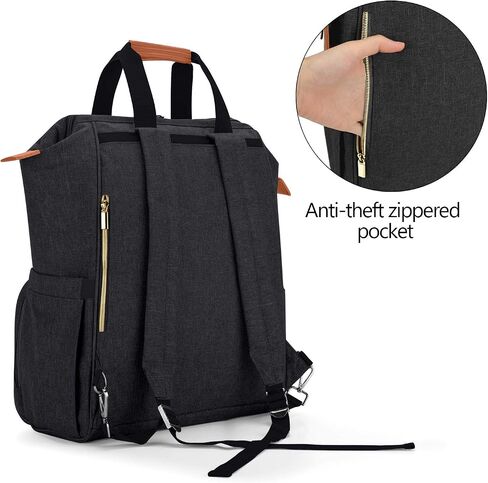 Teamoy Breast Pump Bag Compatible with Spectra S1,S2, Medela and Cooler Bag, Convertible Breast Pump Tote and Backpack with Laptop Sleeve for Working Moms, Black in Saudi Arabia