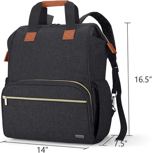 Teamoy Breast Pump Bag Compatible with Spectra S1,S2, Medela and Cooler Bag, Convertible Breast Pump Tote and Backpack with Laptop Sleeve for Working Moms, Black in Saudi Arabia