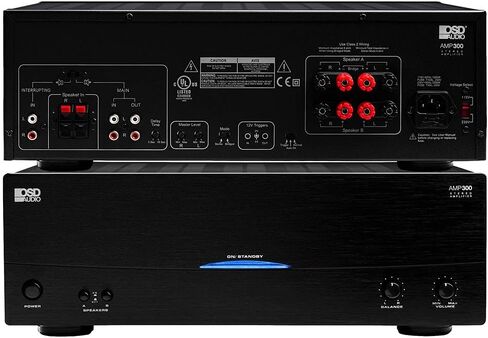 مضخم صوت OSD Audio بقدرة 350 وات ثنائي المصدر - استريو طاقة من الفئة A/B، AMP300 in Kuwait