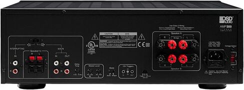 مضخم صوت OSD Audio بقدرة 350 وات ثنائي المصدر - استريو طاقة من الفئة A/B، AMP300 in Kuwait