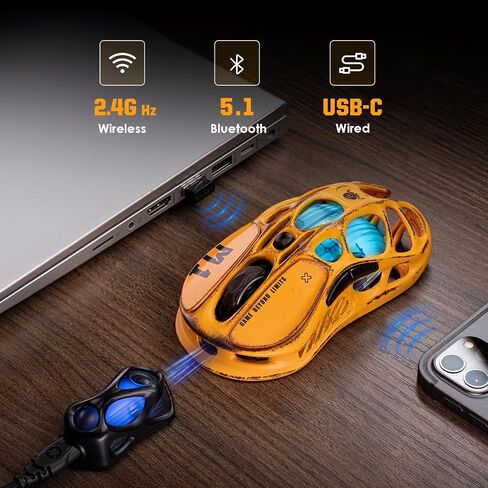 GravaStar Mercury Gaming Mouse (Yellow - Version with trail of battle damage) in Saudi Arabia
