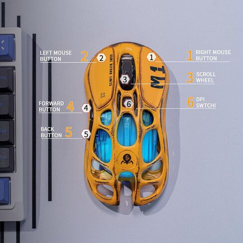 GravaStar Mercury Gaming Mouse (Yellow - Version with trail of battle damage) in Saudi Arabia