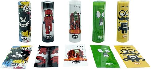 20 Pcs 18650 Battery Wrap Film, Heat Shrink PVC Sleeve for 18650 Battery Cover,5 Replacement Protective PreCut Battery Skin Sticker for 18650 Battery Skin Decoration.[DEMON SERIES], AA in Saudi Arabia