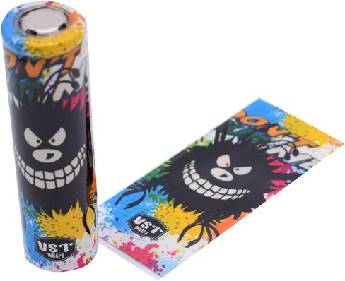 20 Pcs 18650 Battery Wrap Film, Heat Shrink PVC Sleeve for 18650 Battery Cover,5 Replacement Protective PreCut Battery Skin Sticker for 18650 Battery Skin Decoration.[DEMON SERIES], AA in Saudi Arabia