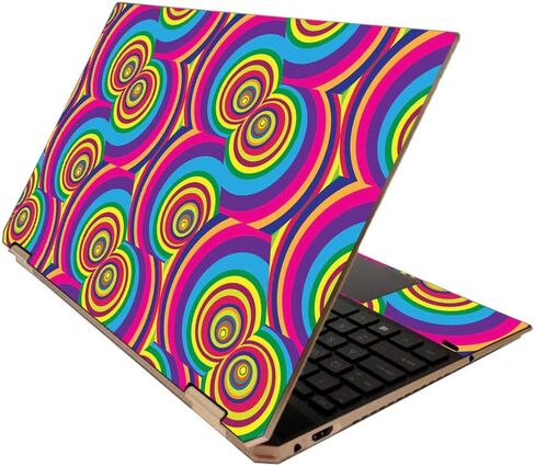 MightySkins Skin for HP Spectre x360 15" (2020) - Groovy 60s | Protective, Durable, and Unique Vinyl Decal wrap Cover | Easy to Apply, Remove, and Change Styles | Made in The USA in Saudi Arabia