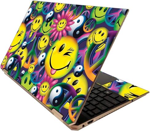 MightySkins Skin for HP Spectre x360 15" (2020) - Groovy 60s | Protective, Durable, and Unique Vinyl Decal wrap Cover | Easy to Apply, Remove, and Change Styles | Made in The USA in Saudi Arabia