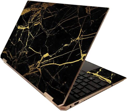 MightySkins Skin for HP Spectre x360 15" (2020) - Amber Marble | Protective, Durable, and Unique Vinyl Decal wrap Cover | Easy to Apply, Remove, and Change Styles | Made in The USA in Saudi Arabia