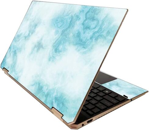 MightySkins Skin for HP Spectre x360 15" (2020) - Amber Marble | Protective, Durable, and Unique Vinyl Decal wrap Cover | Easy to Apply, Remove, and Change Styles | Made in The USA in Saudi Arabia