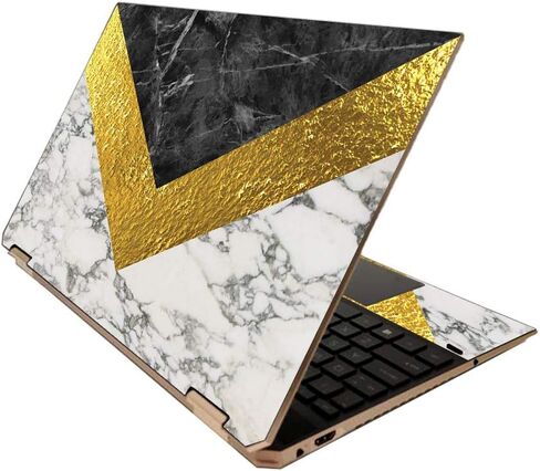 MightySkins Skin for HP Spectre x360 15" (2020) - Amber Marble | Protective, Durable, and Unique Vinyl Decal wrap Cover | Easy to Apply, Remove, and Change Styles | Made in The USA in Saudi Arabia