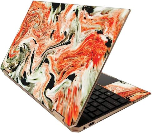 MightySkins Skin for HP Spectre x360 15" (2020) - Amber Marble | Protective, Durable, and Unique Vinyl Decal wrap Cover | Easy to Apply, Remove, and Change Styles | Made in The USA in Saudi Arabia