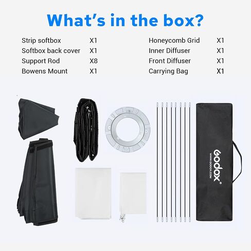 Godox 47.2''/120cm Bowens Mount Octagon SoftBox with Honeycomb Grid for Godox LED Studio Video Light - Soft Light Effect, Suitable for Studio Photography in Saudi Arabia