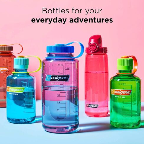 زجاجات مياه Nalgene Grip-N-Gulp، كوب مضاد للتسرب، متين، خالٍ من BPA وBPS، آمن للاستخدام في غسالة الأطباق، قابل لإعادة الاستخدام ومستدام، 12 أونصة in Saudi Arabia