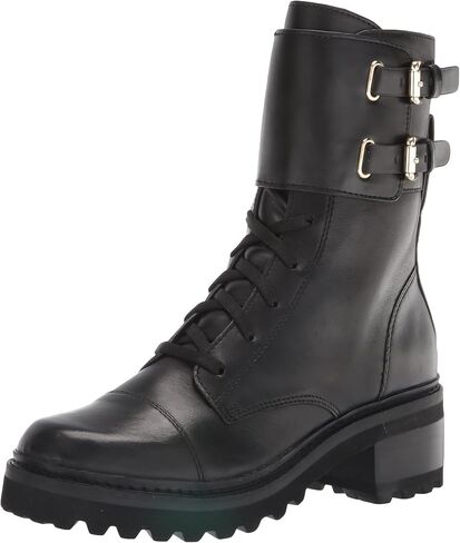 DKNY Women's Bootie Combat Boot, Black, 6.5 in Saudi Arabia