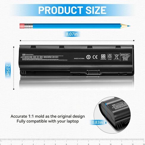 HQ-CQ42 بطارية بديلة لـ HP Spare 593553-001 MU06 MU09 ، HP Compaq Presario CQ32 CQ42 CQ43 CQ56 CQ62 CQ72 ، HP Pavilion DM4 G4 G6 ، DV3-4000 DV5-2000 DV6-3000 DV7-6000 ، in Saudi Arabia