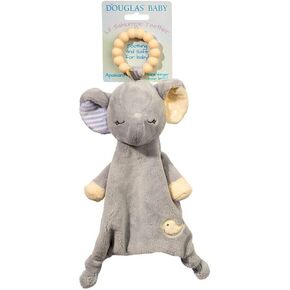 Douglas Baby Joey Gray Elephant Teether Plush Stuffed Animal Toy